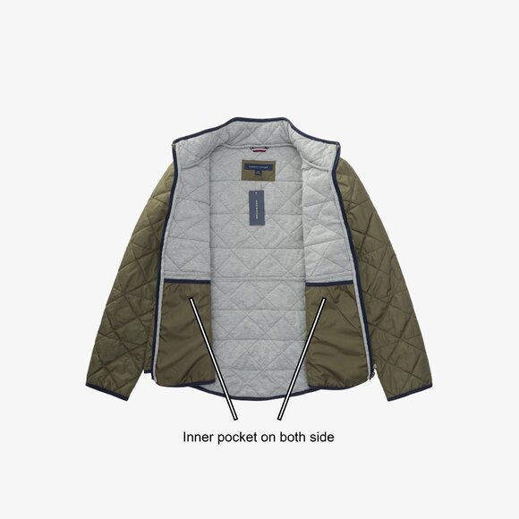 Tommy Hilfiger Quilted Diamond Jacket (Olive/Khaki) 🇺🇸🧥 - Picture 2 of 6